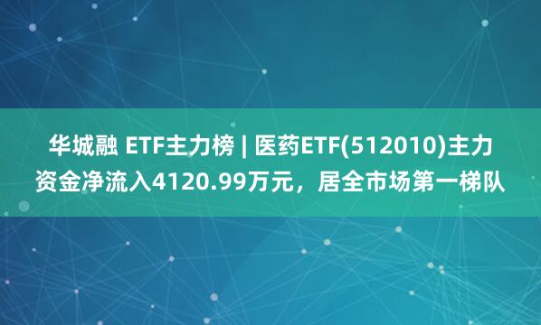 华城融 ETF主力榜 | 医药ETF(512010)主力资金净流入4120.99万元，居全市场第一梯队